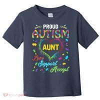 Proud Autism Aunt Love Support Accept Help Awareness Toddler T-Shirt thumb 0