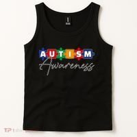 Puzzle Autism Awareness Month Gift Tank Top thumb 2