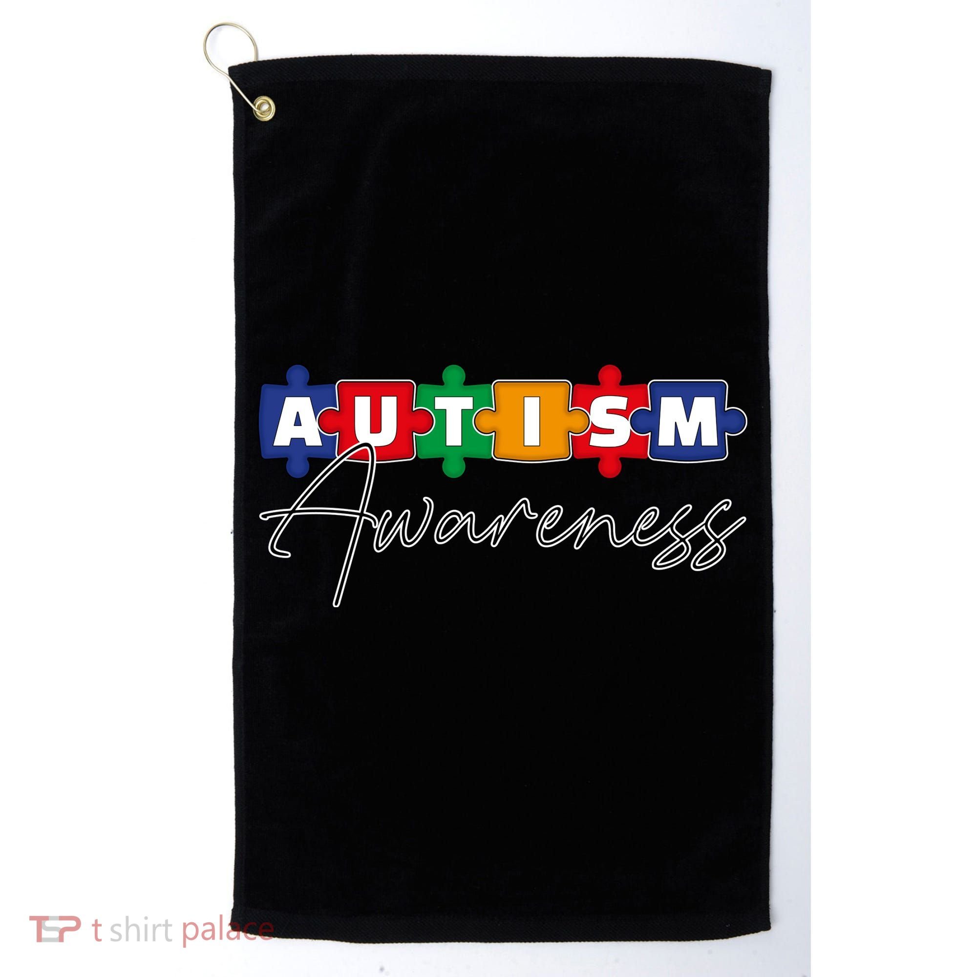 Puzzle Autism Awareness Month Gift Golf Towel