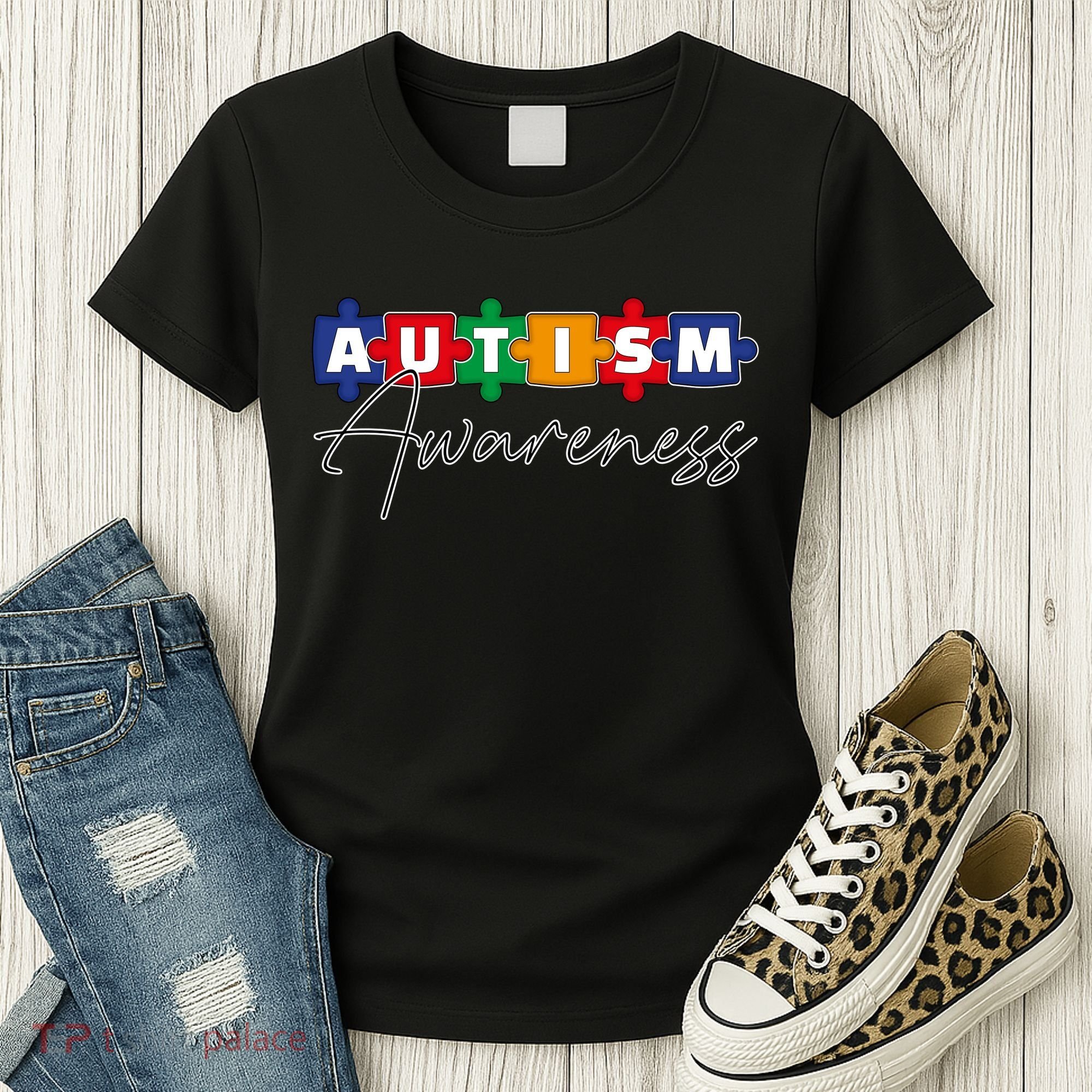 Puzzle Autism Awareness Month Gift Women's T-Shirt