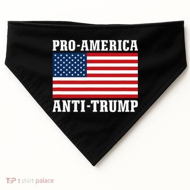Pro America Anti Trump USA-Made Doggie Bandana