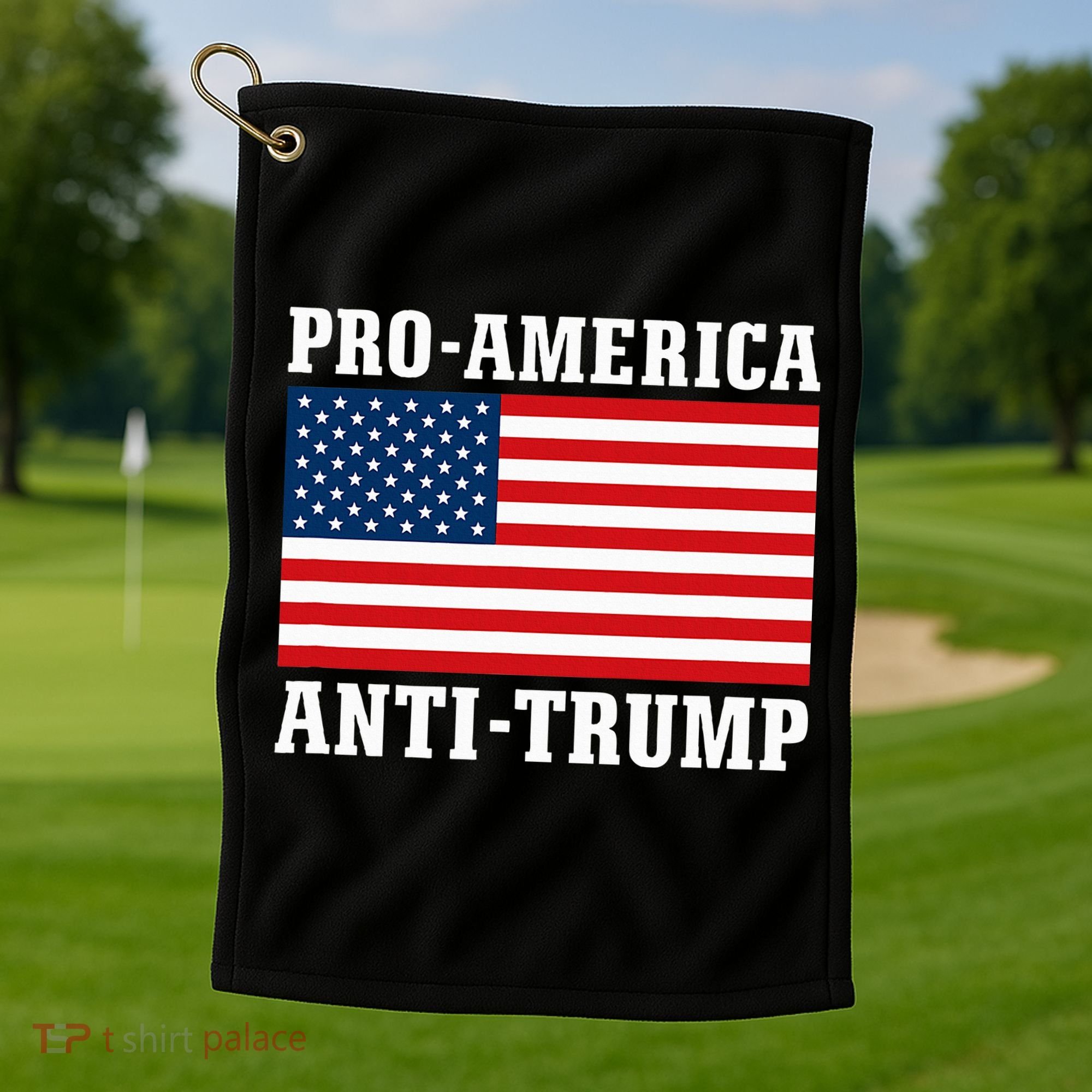 Pro America Anti Trump Golf Towel