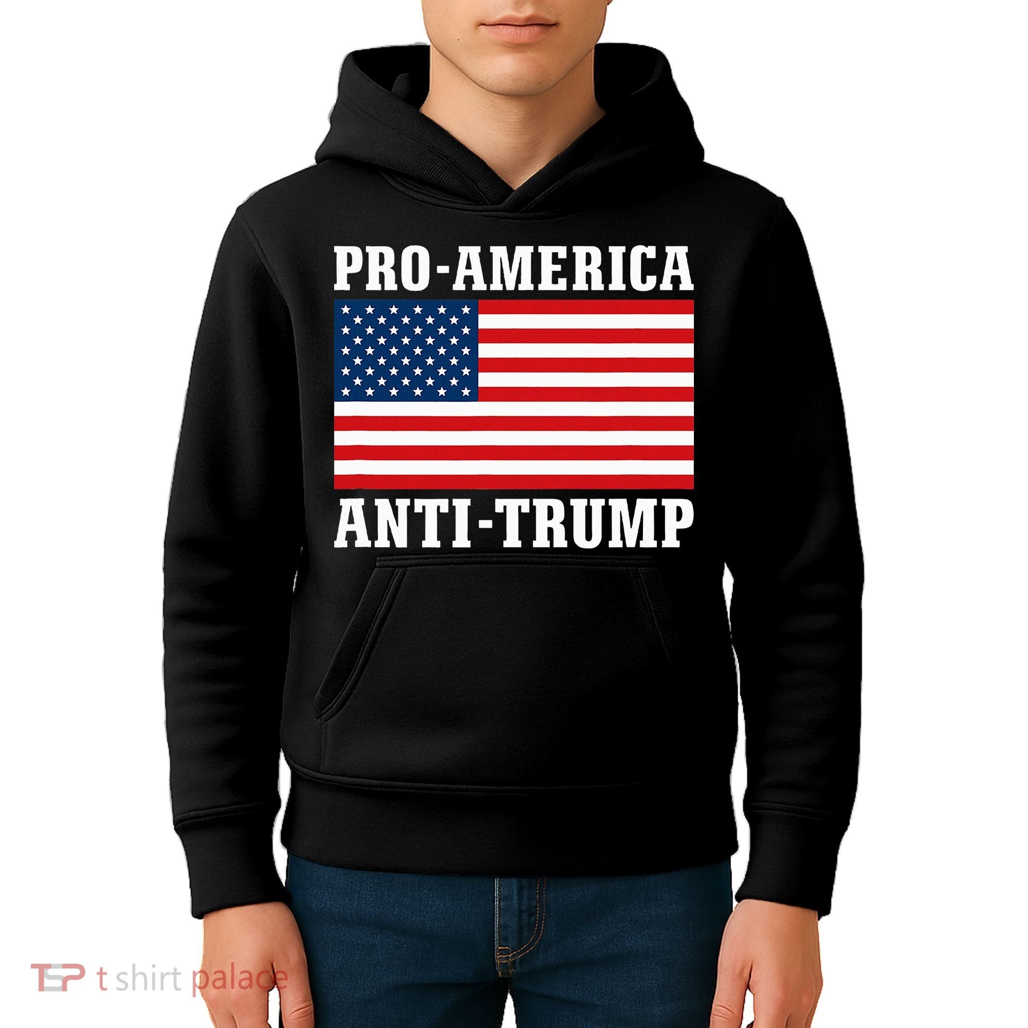 Pro America Anti Trump Kids Hoodie