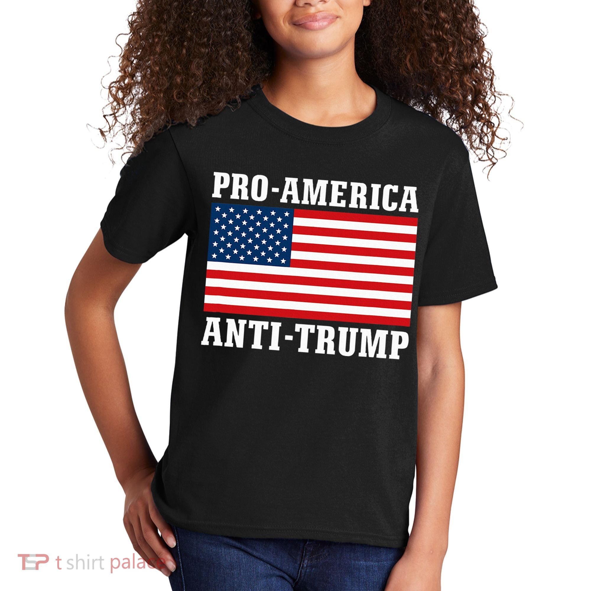 Pro America Anti Trump Kids T-Shirt