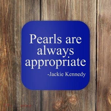 Pearls Are Always Appropriate Classic Pear Coaster