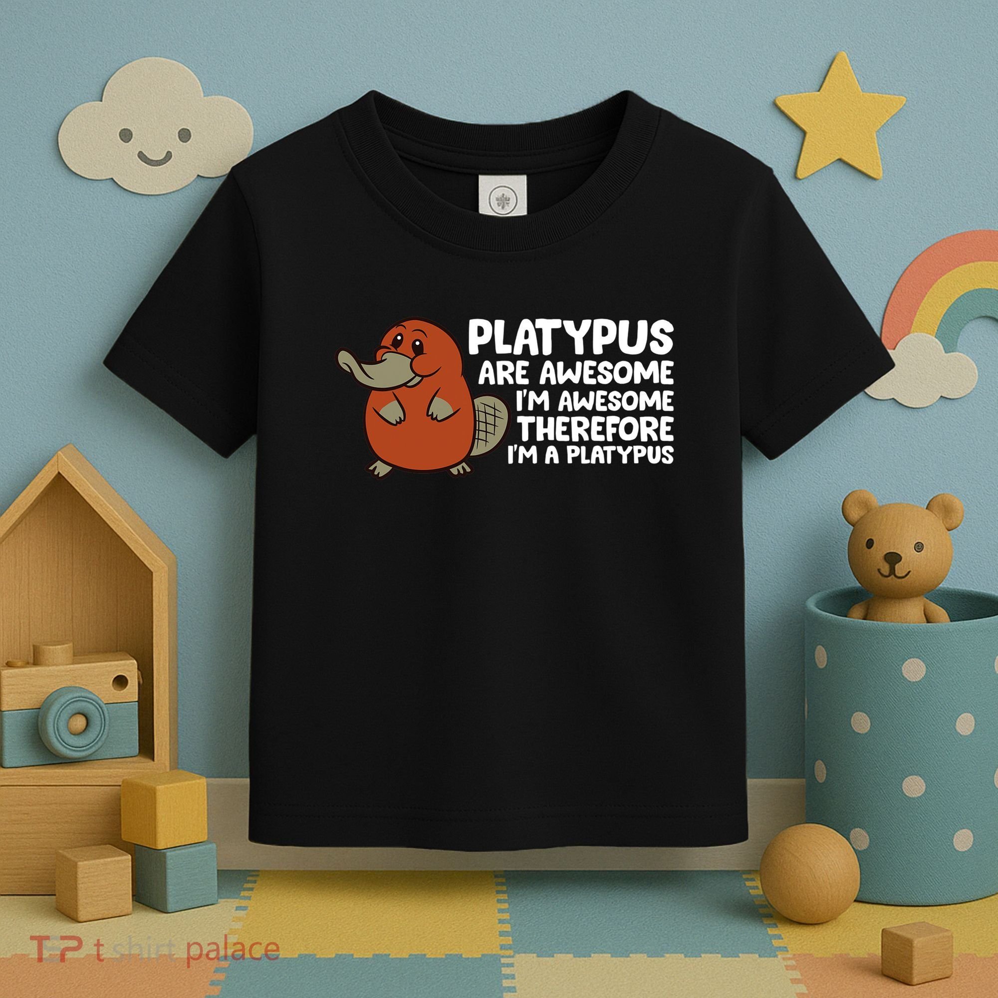Platypus Are Awesome Im Awesome Therefore Im A Platypus Toddler T-Shirt
