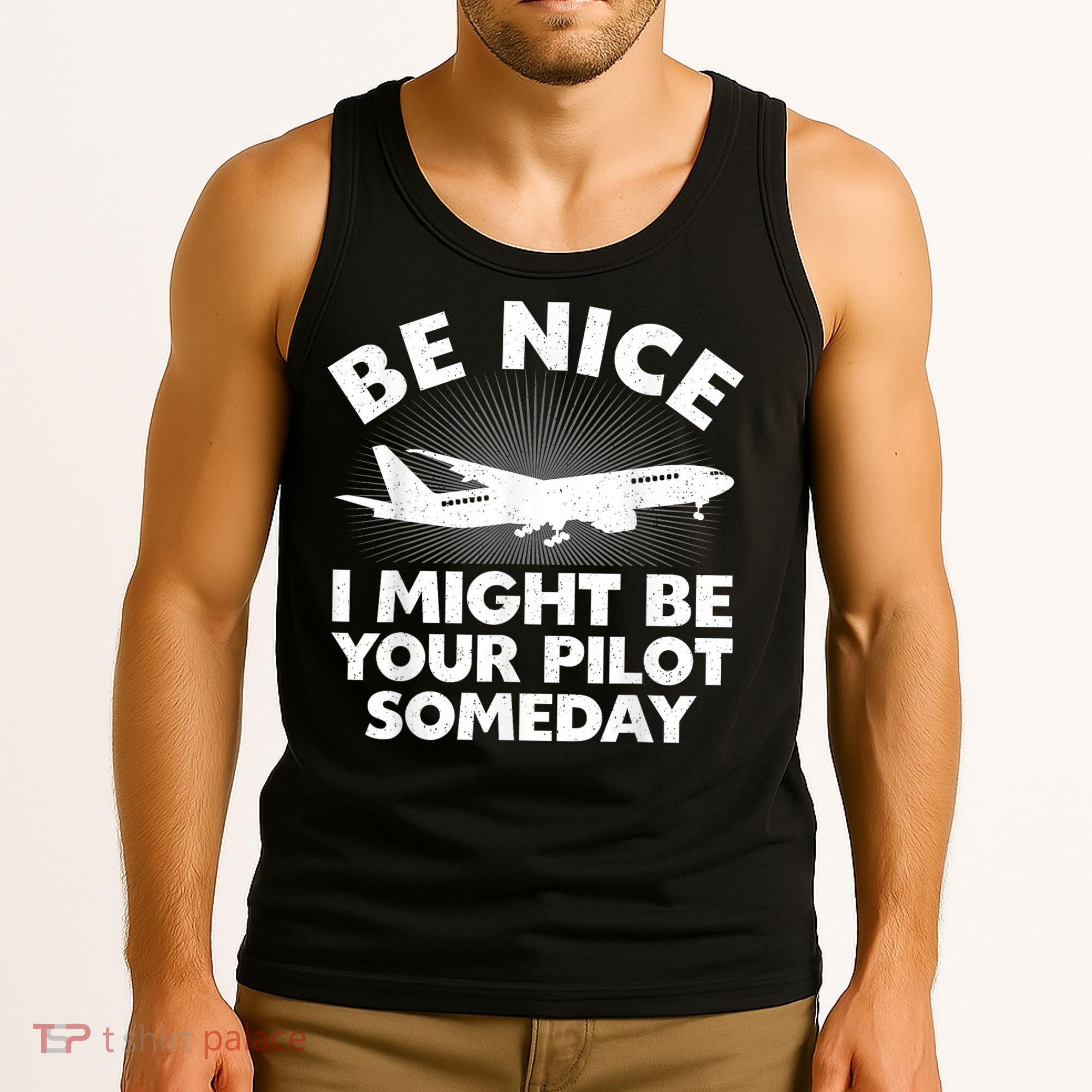 Pilot Aviation Airplane Pilot Tank Top