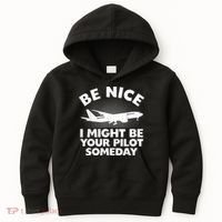 Pilot Aviation Airplane Pilot Kids Hoodie thumb 0