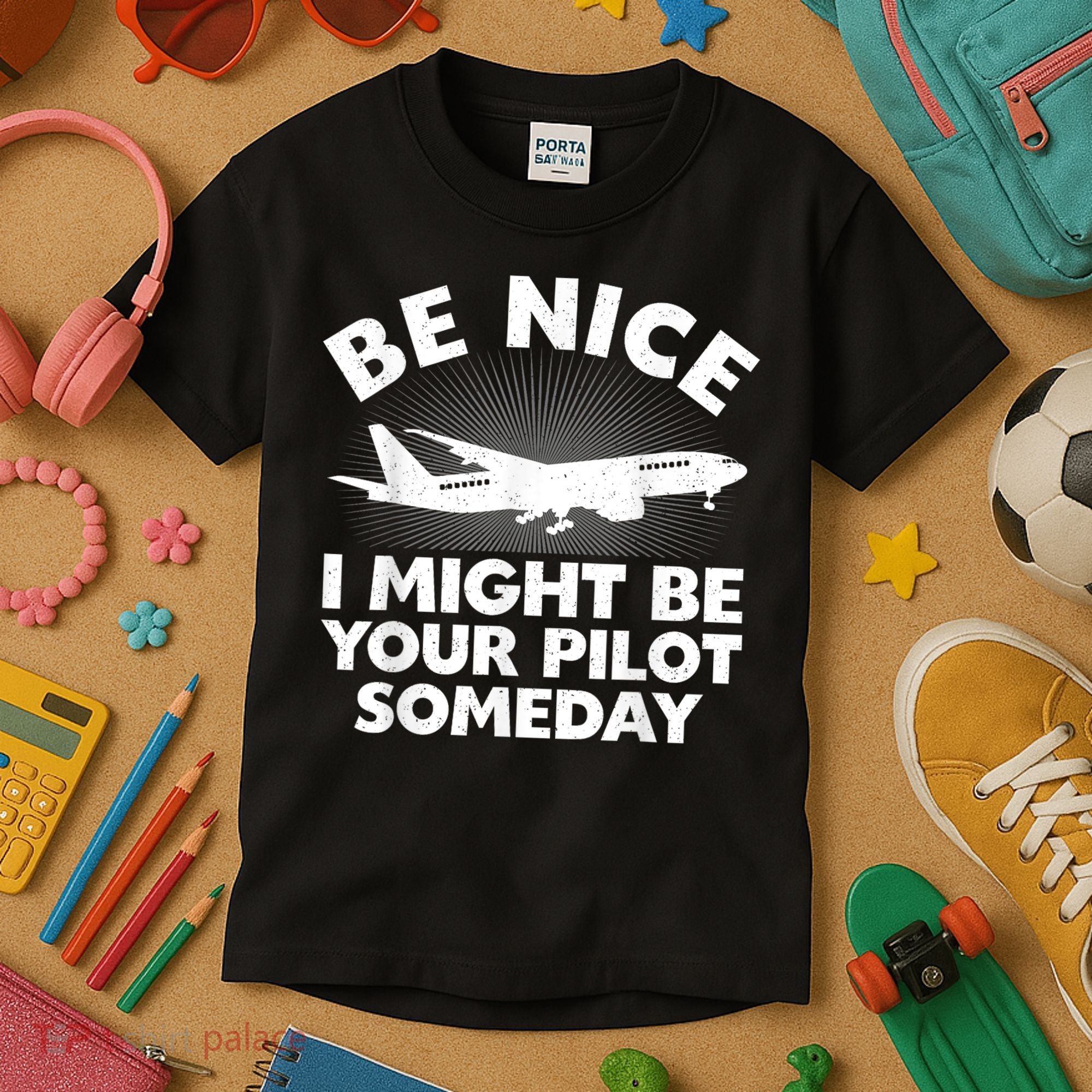 Pilot Aviation Airplane Pilot Kids T-Shirt