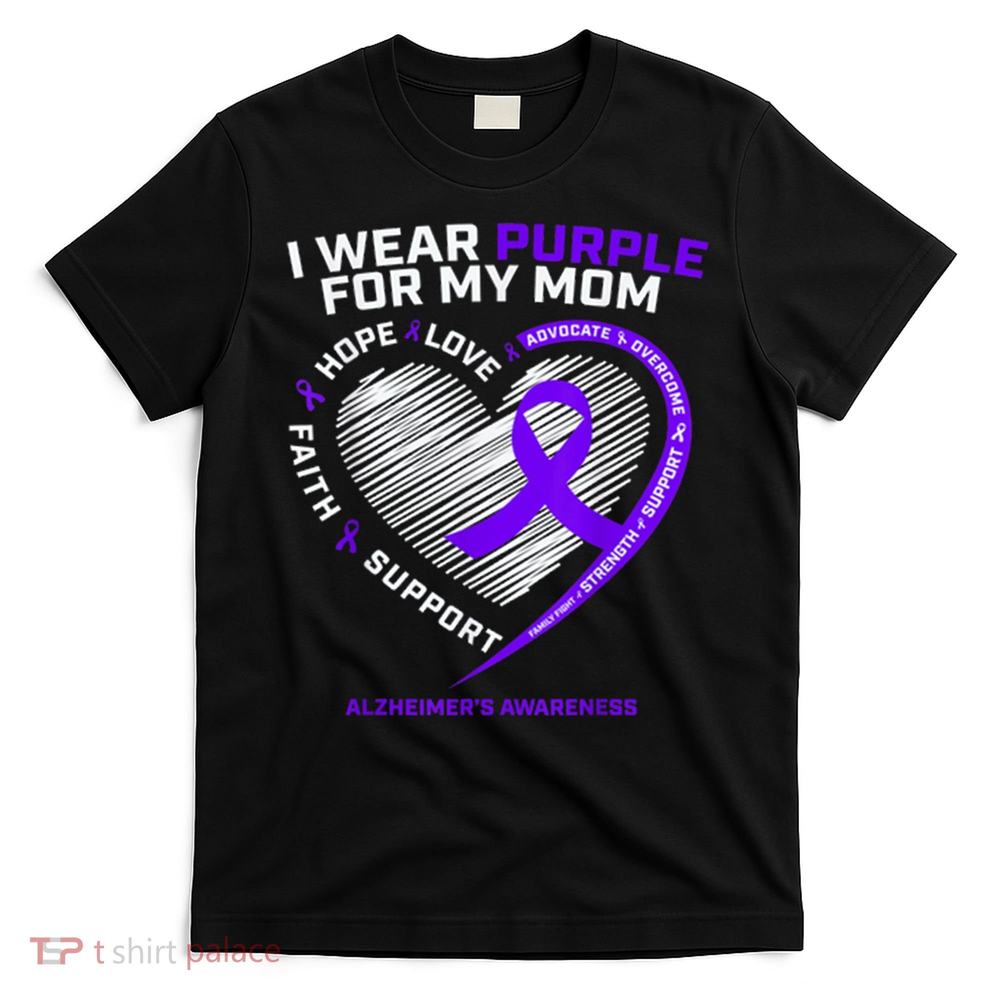 Purple Alzheimers Awareness Products Mom Gifts T-Shirt