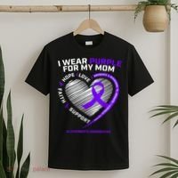 Purple Alzheimers Awareness Products Mom Gifts T-Shirt thumb 2
