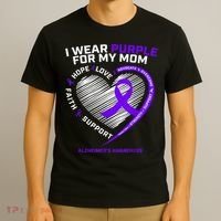 Purple Alzheimers Awareness Products Mom Gifts T-Shirt thumb 3