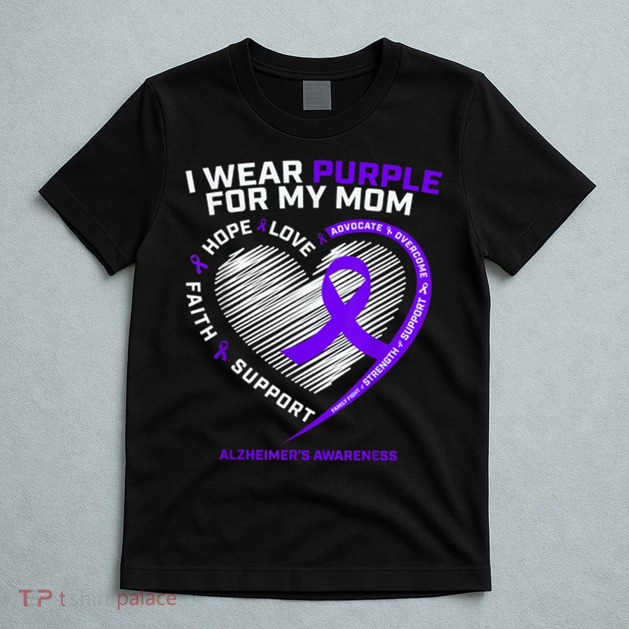 Purple Alzheimers Awareness Products Mom Gifts T-Shirt