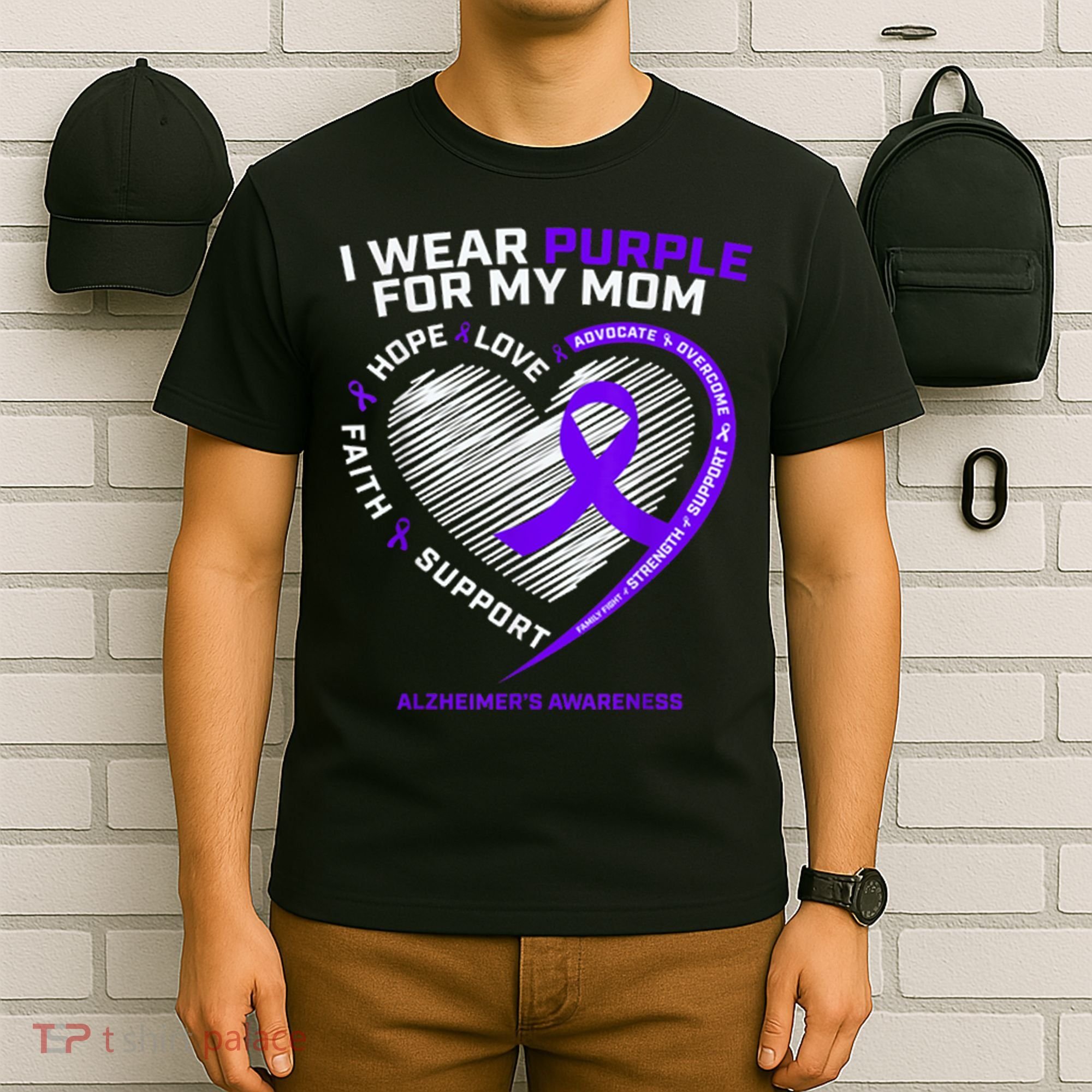 Purple Alzheimers Awareness Products Mom Gifts T-Shirt