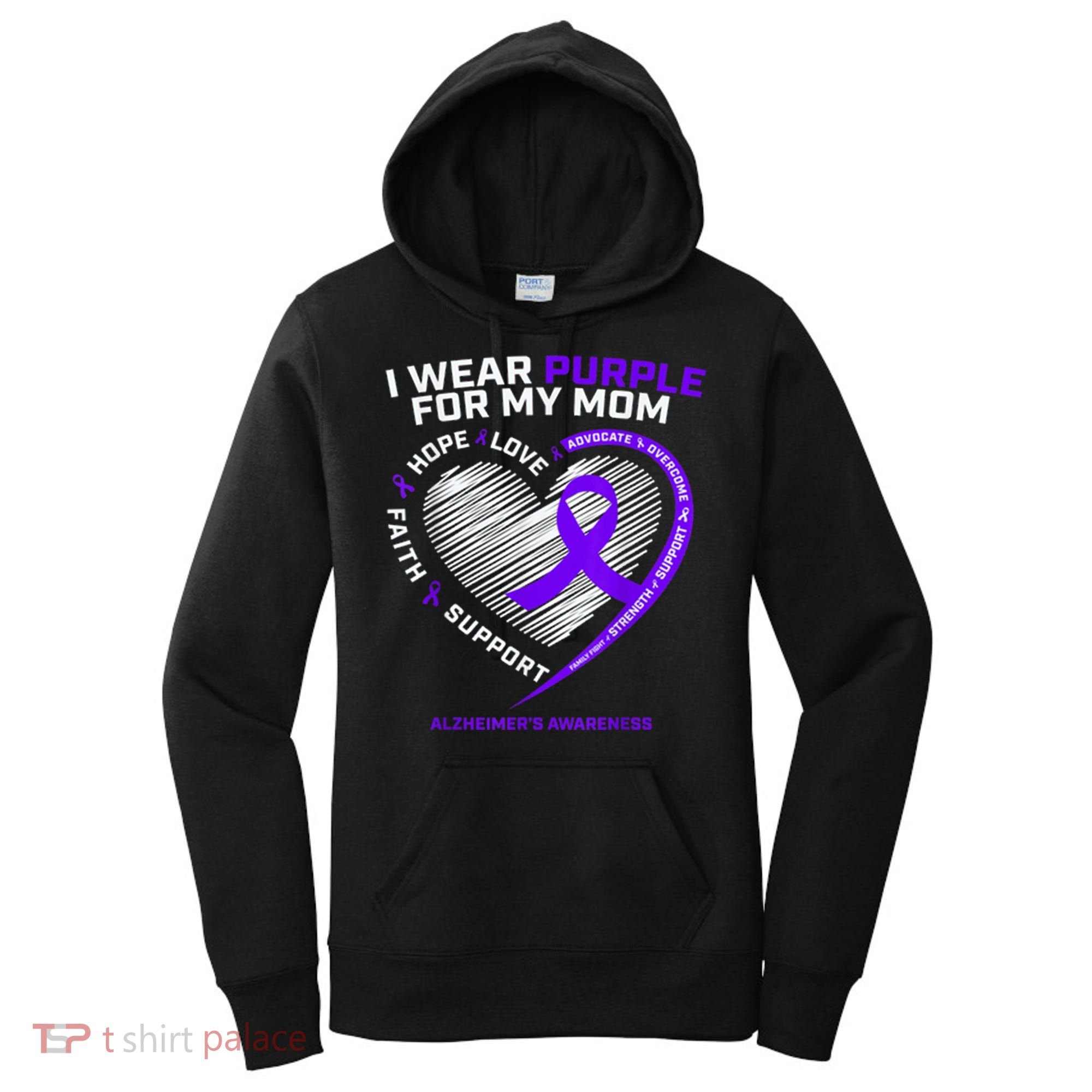 Purple Alzheimers Awareness Products Mom Gifts Women's Hoodie