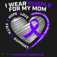 Purple Alzheimers Awareness Products Mom Gifts Women's Hoodie thumb 2