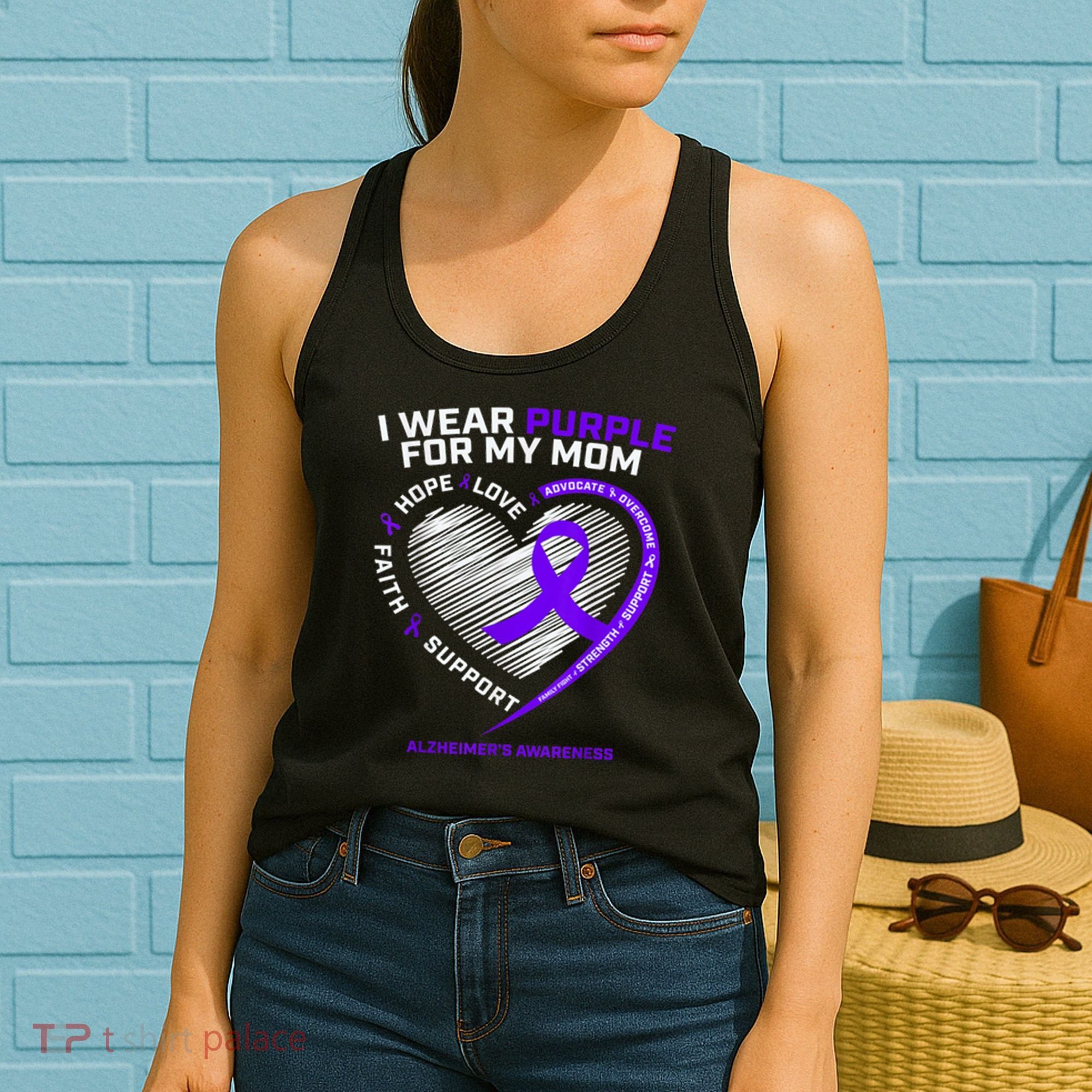 Purple Alzheimers Awareness Products Mom Gifts Women's Tank Top