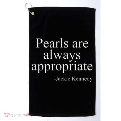 Pearls Are Always Appropriate Classic Pear Golf Towel