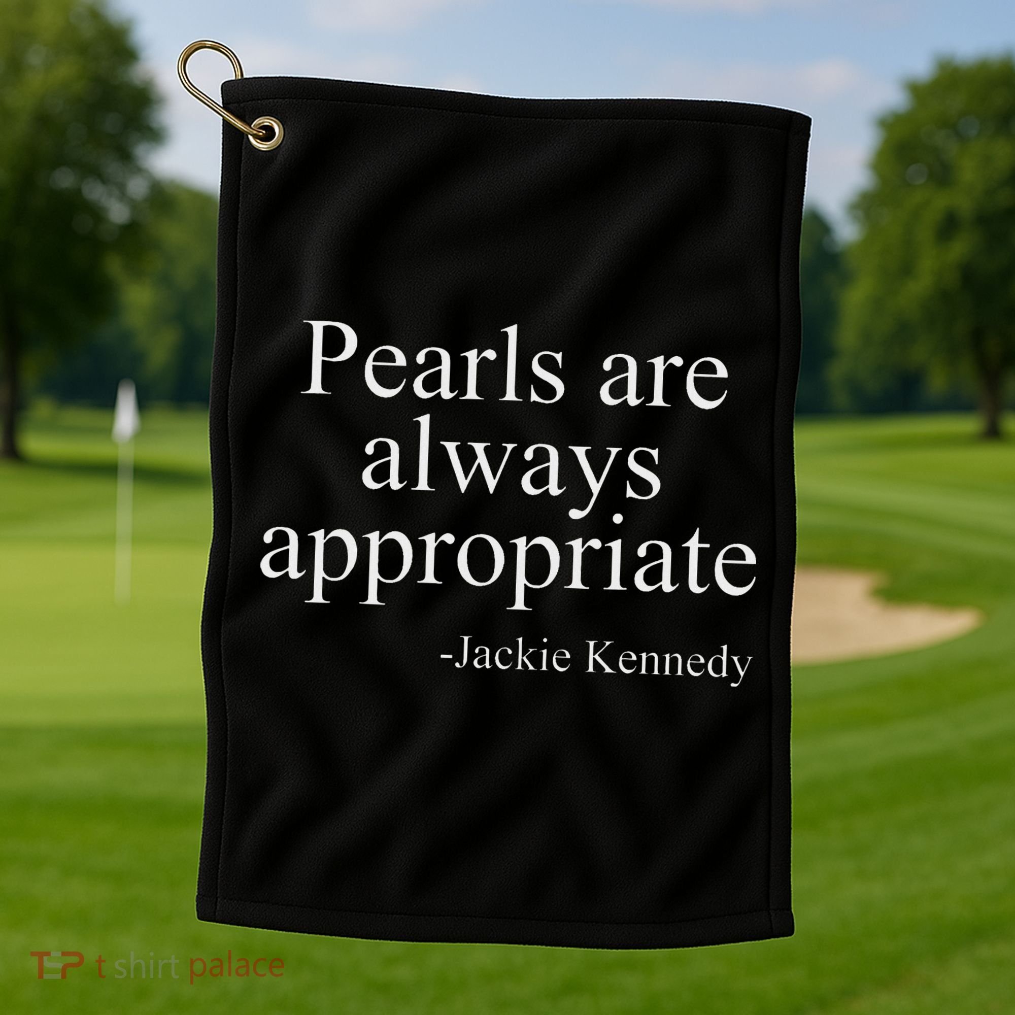 Pearls Are Always Appropriate Classic Pear Golf Towel