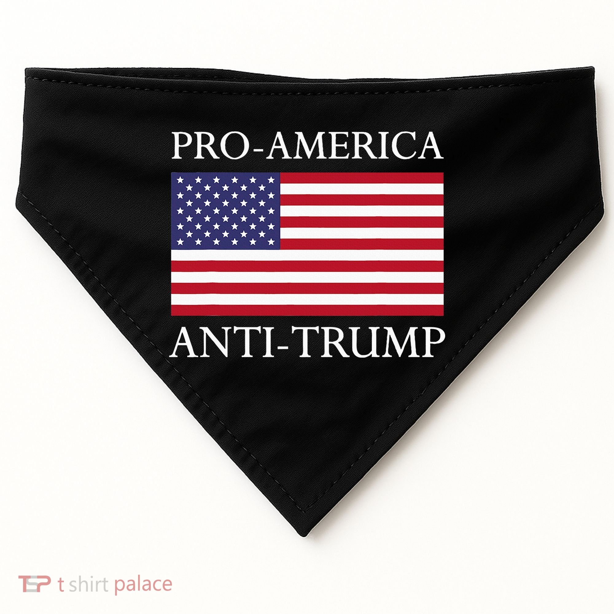 Proamerica Antitrump American Usa Flag Resist USA-Made Doggie Bandana