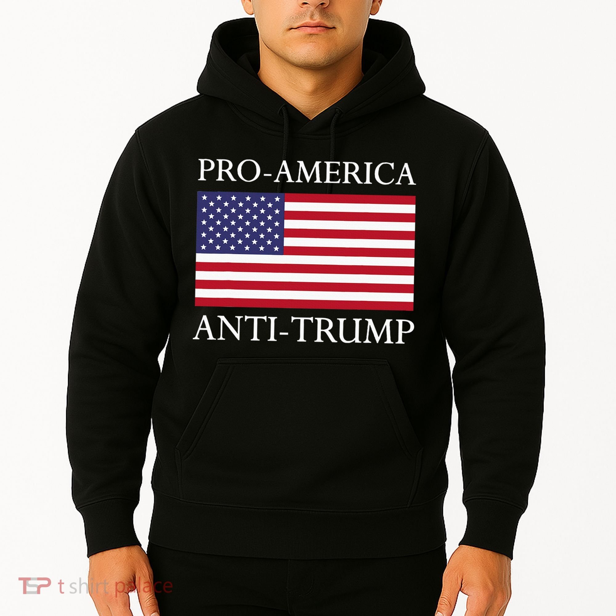 Proamerica Antitrump American Usa Flag Resist Hoodie