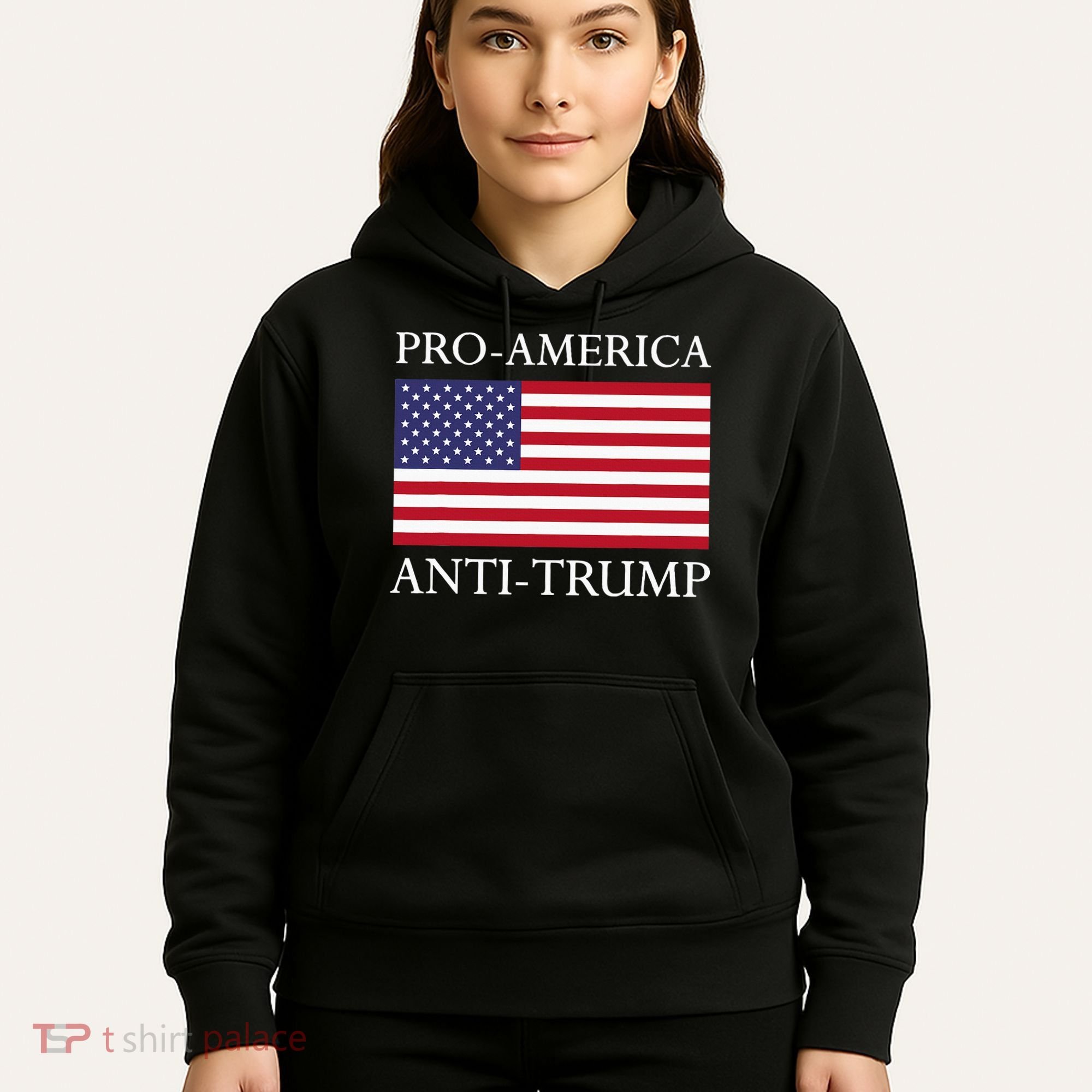 Proamerica Antitrump American Usa Flag Resist Hoodie