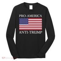 Proamerica Antitrump American Usa Flag Resist Long Sleeve Shirt thumb 0