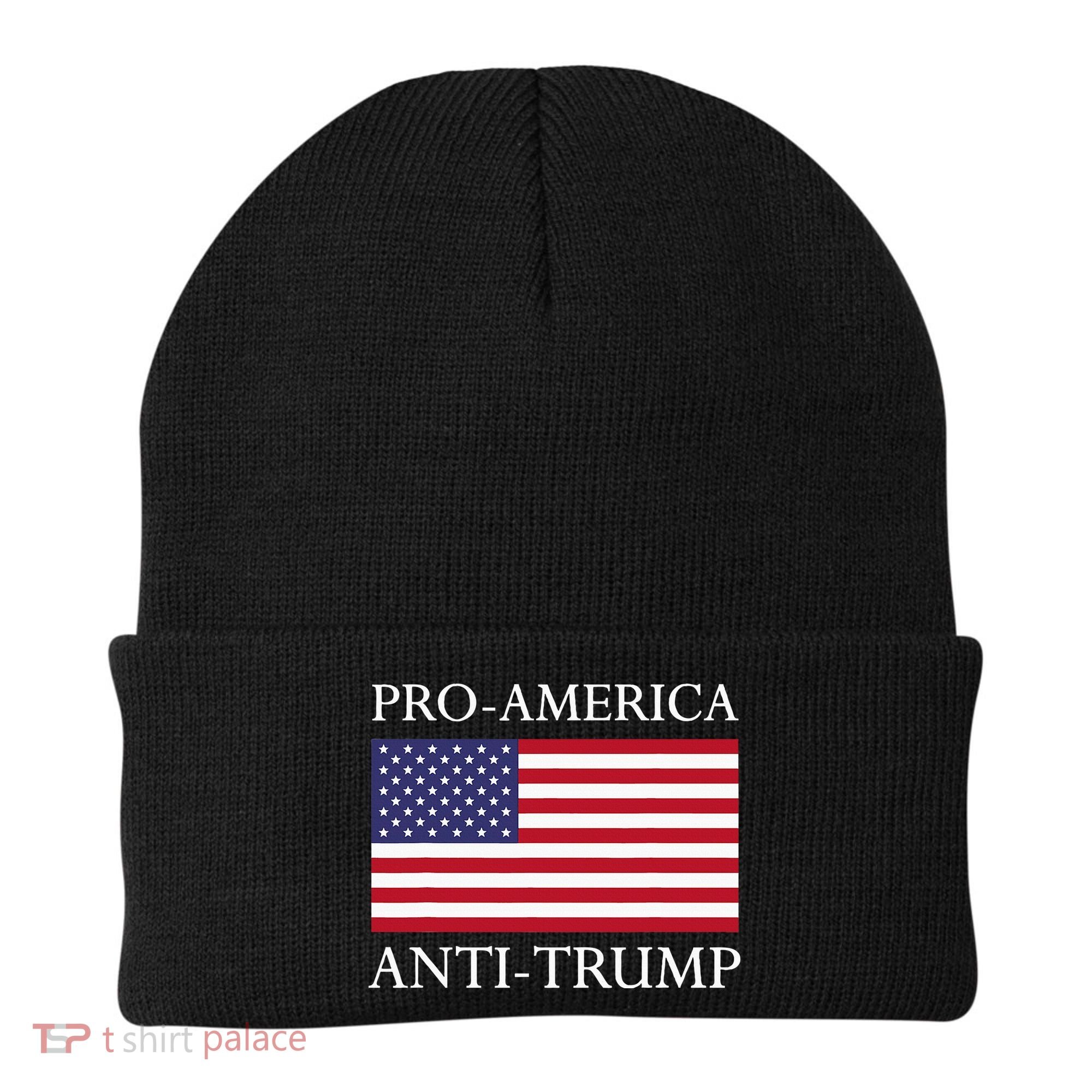 Proamerica Antitrump American Usa Flag Resist Beanie