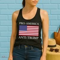 Proamerica Antitrump American Usa Flag Resist Women's Tank Top thumb 2