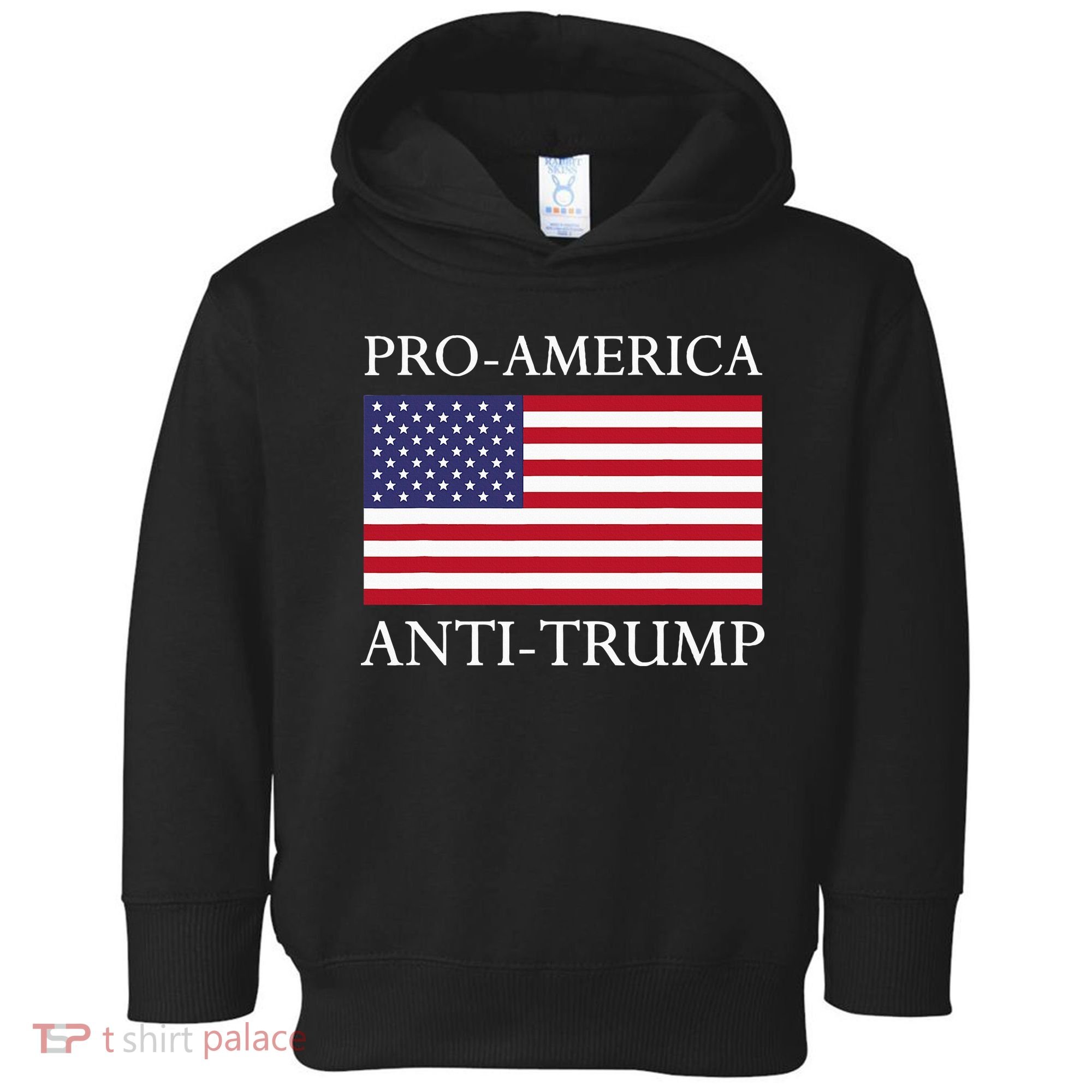 Proamerica Antitrump American Usa Flag Resist Toddler Hoodie