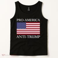 Proamerica Antitrump American Usa Flag Resist Tank Top thumb 2
