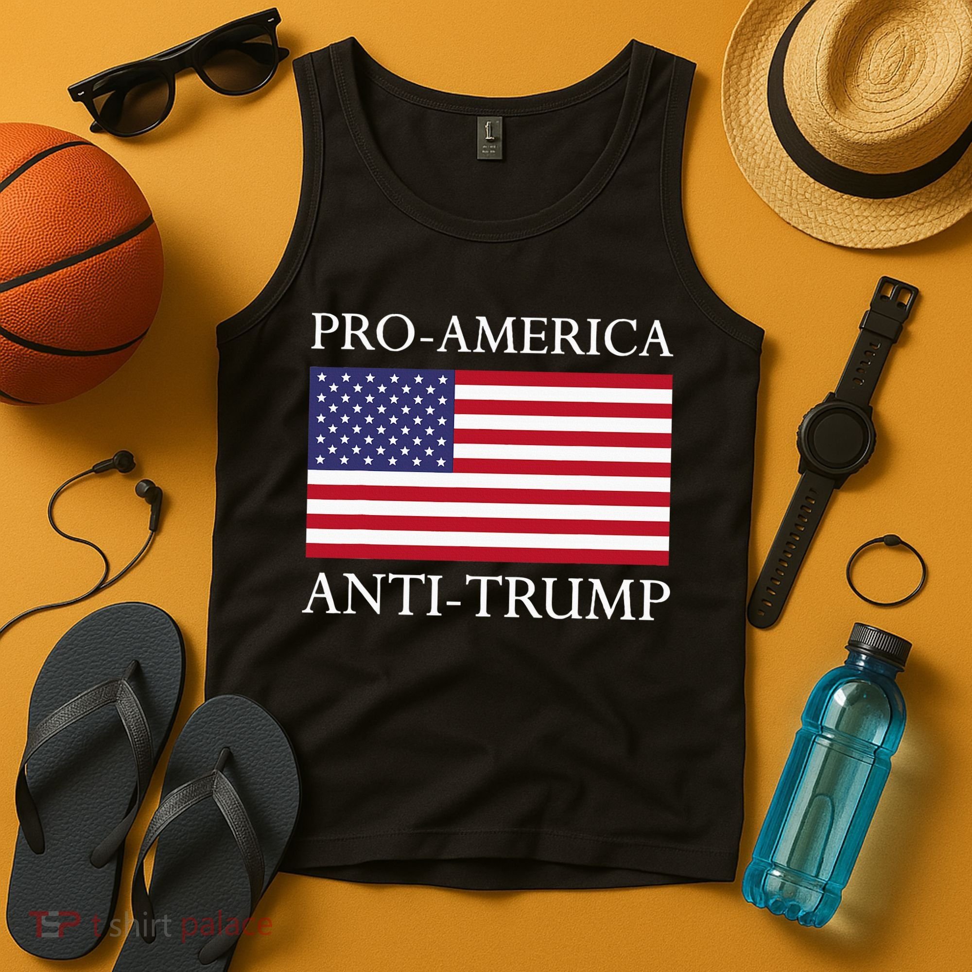Proamerica Antitrump American Usa Flag Resist Tank Top