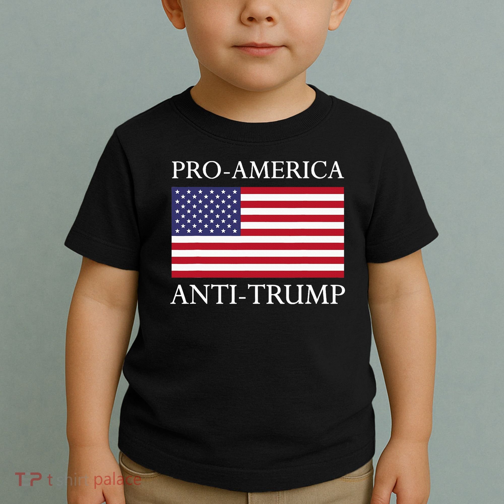 Proamerica Antitrump American Usa Flag Resist Toddler T-Shirt
