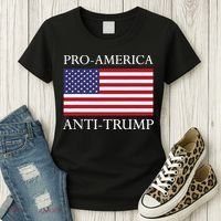 Proamerica Antitrump American Usa Flag Resist Women's T-Shirt thumb 3