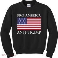 Proamerica Antitrump American Usa Flag Resist Kids Sweatshirt thumb 0