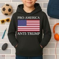 Proamerica Antitrump American Usa Flag Resist Kids Hoodie thumb 2