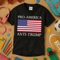 Proamerica Antitrump American Usa Flag Resist Kids T-Shirt thumb 3