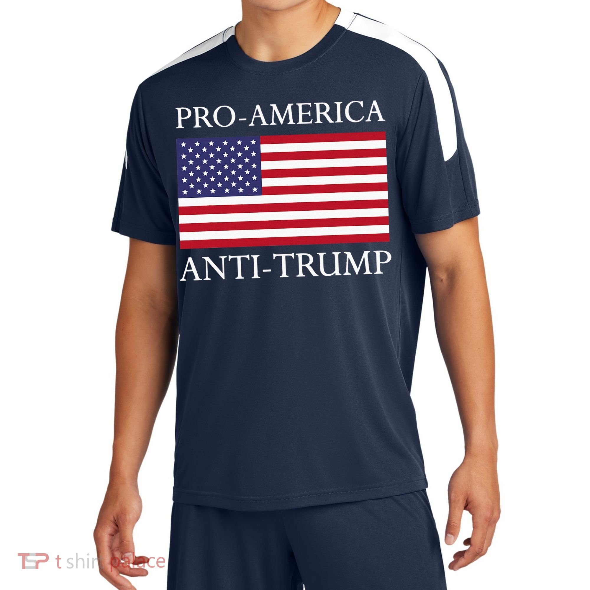 Proamerica Antitrump American Usa Flag Resist Sport-Tek Competitor United Soccer Jersey