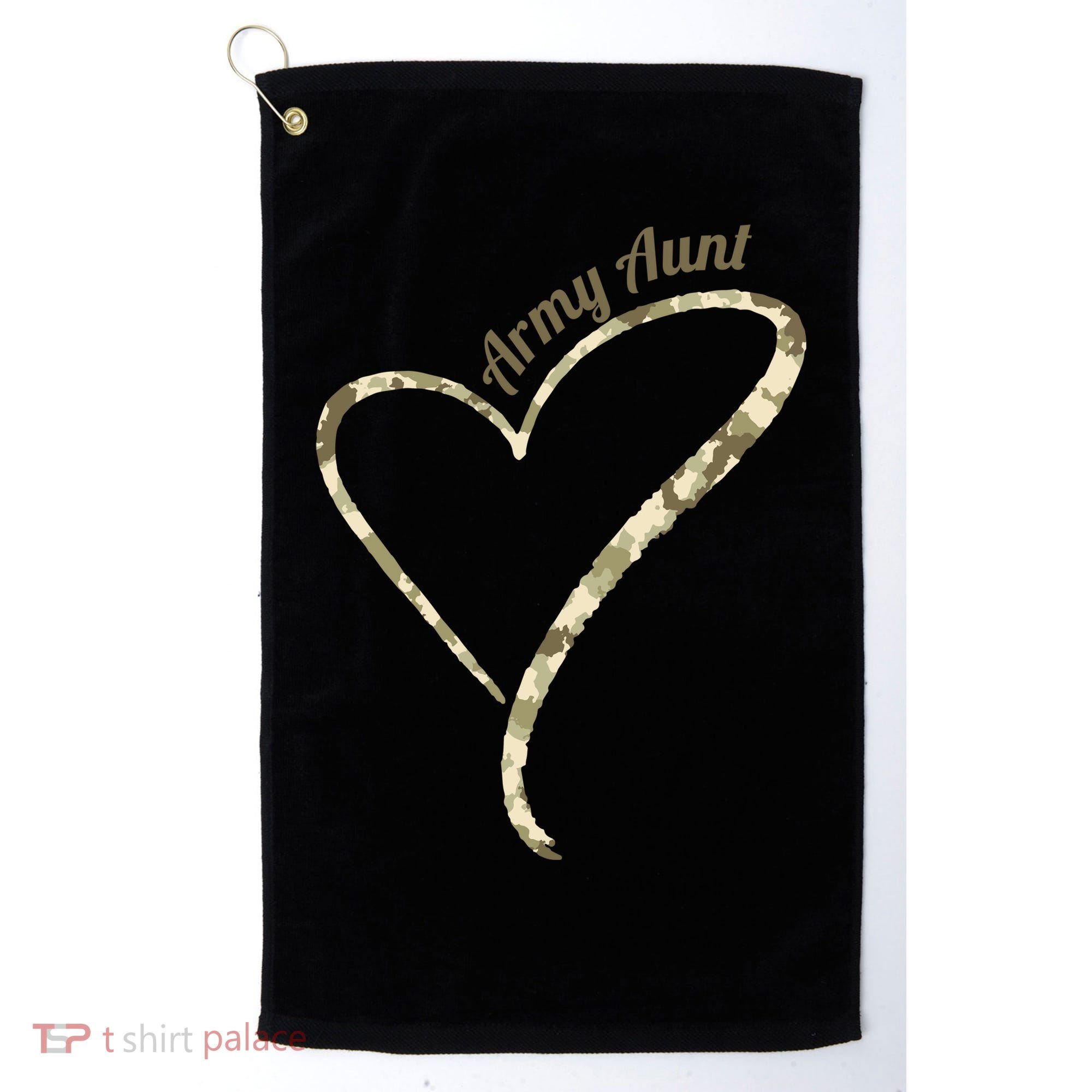 Proud Army Aunt Gift Military Aunt Gift Camouflage Cute Gift Golf Towel