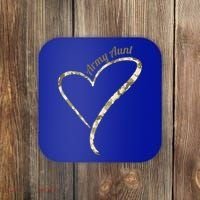 Proud Army Aunt Gift Military Aunt Gift Camouflage Cute Gift Coaster thumb 0