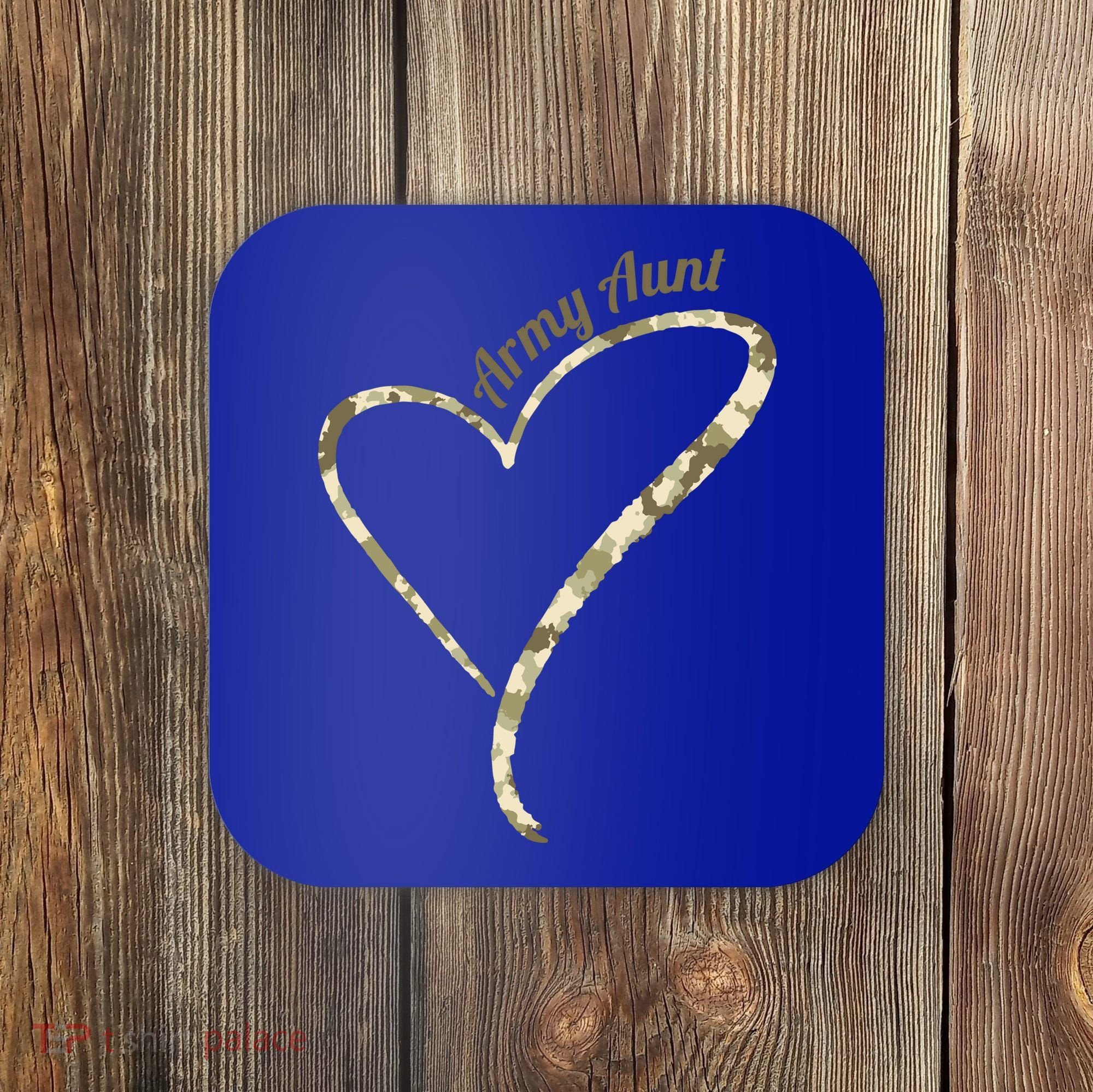 Proud Army Aunt Gift Military Aunt Gift Camouflage Cute Gift Coaster