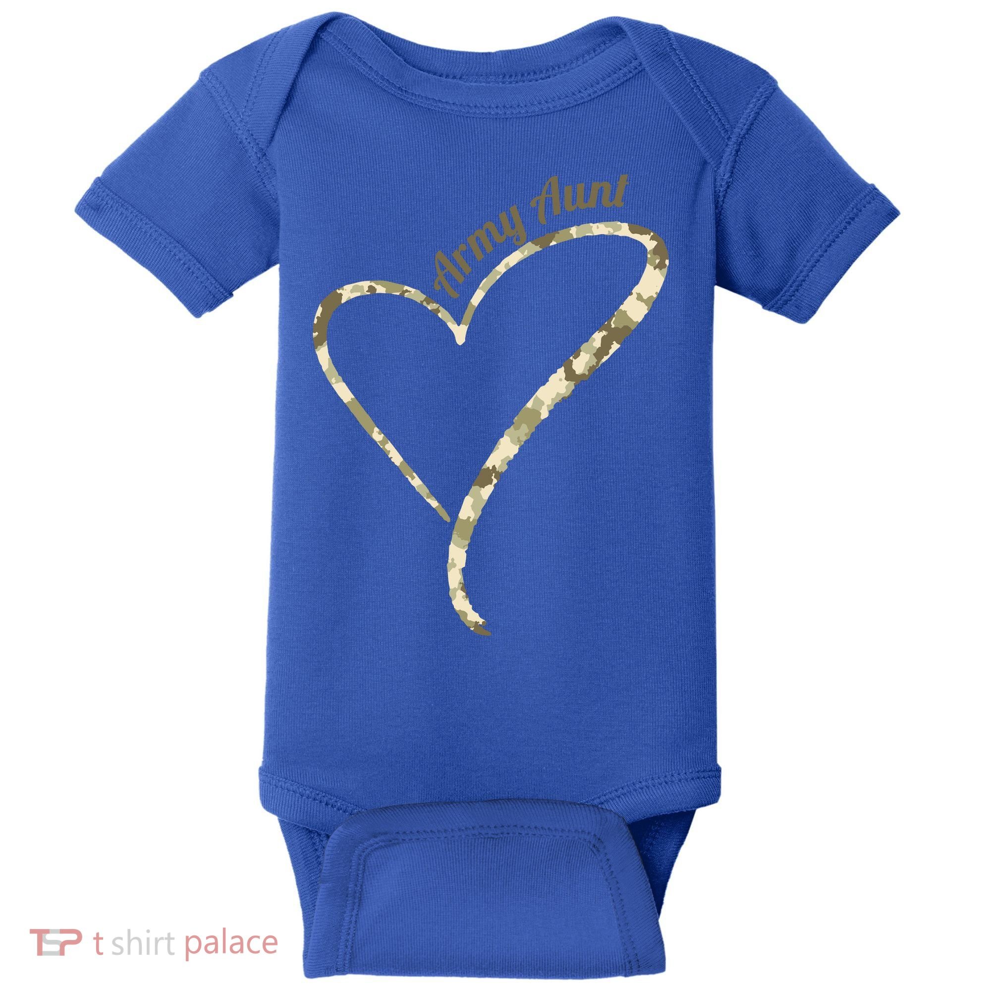 Proud Army Aunt Gift Military Aunt Gift Camouflage Cute Gift Baby Bodysuit