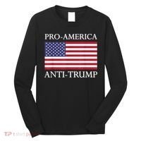 Pro America Anti Trump American Usa Flag Resist Long Sleeve Shirt thumb 0