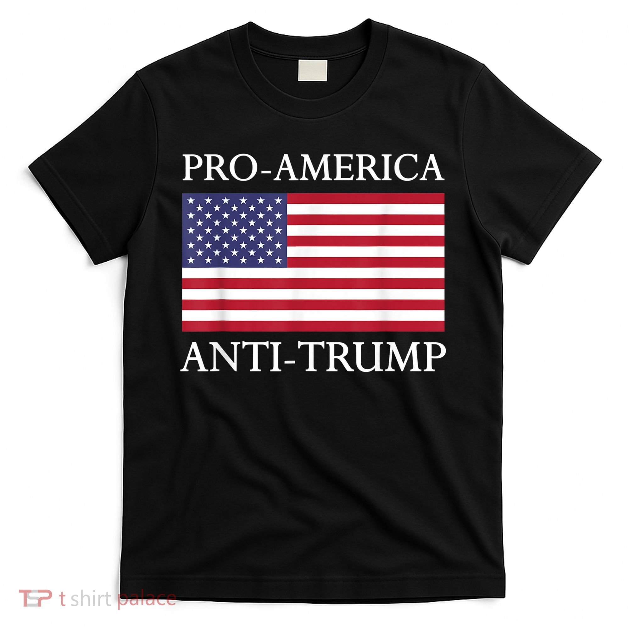 Pro America Anti Trump American Usa Flag Resist T-Shirt