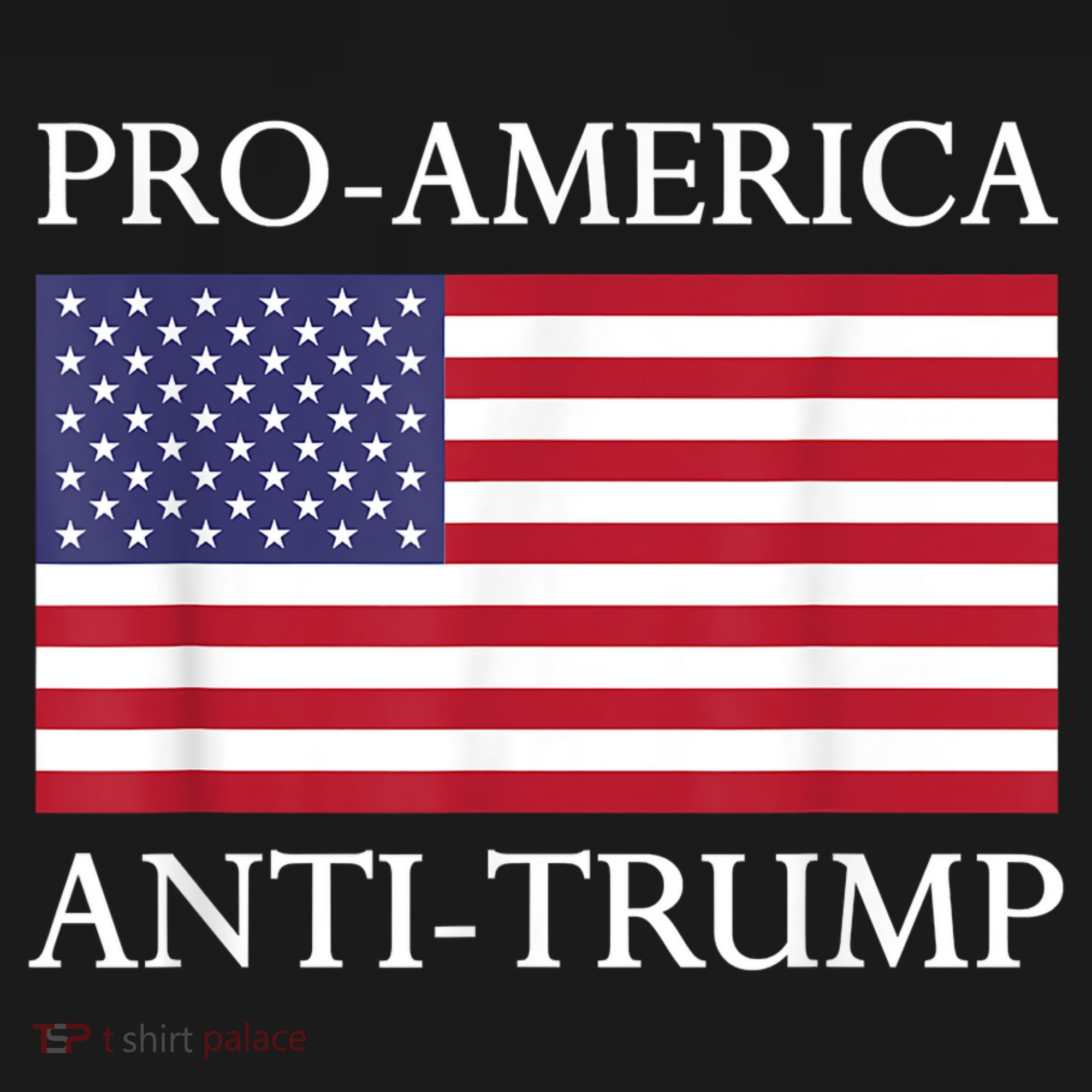 Pro America Anti Trump American Usa Flag Resist T-Shirt