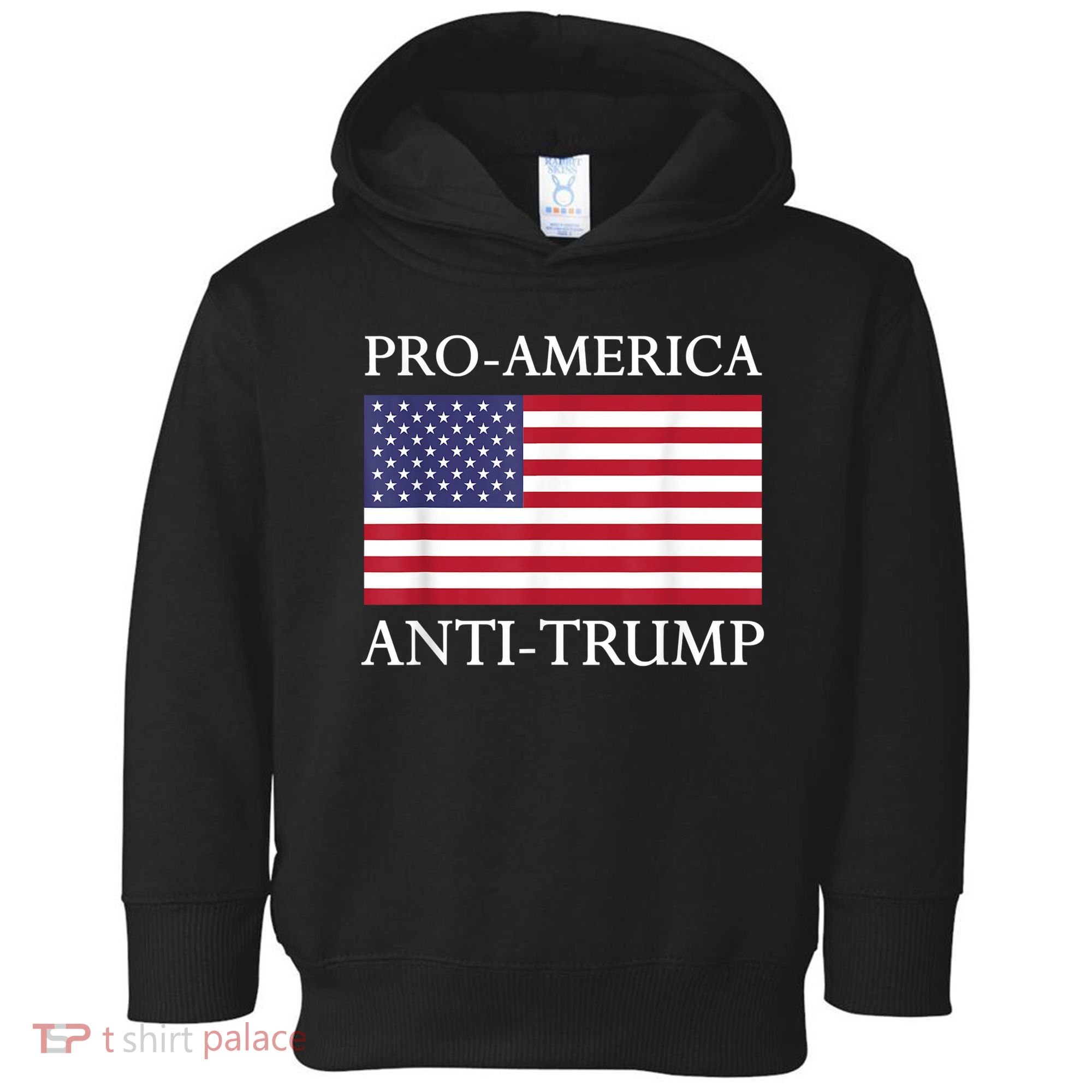 Pro America Anti Trump American Usa Flag Resist Toddler Hoodie
