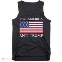 Pro America Anti Trump American Usa Flag Resist Tank Top thumb 0