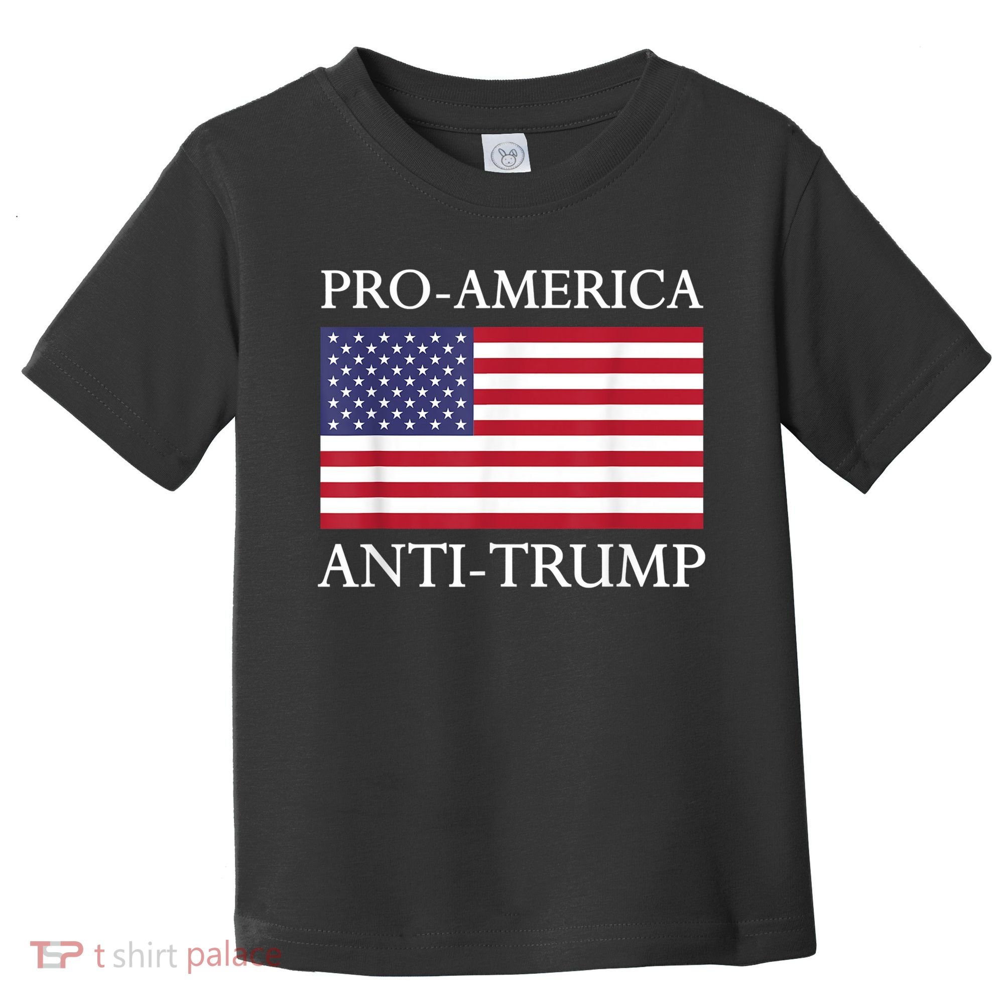 Pro America Anti Trump American Usa Flag Resist Toddler T-Shirt
