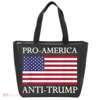 Pro America Anti Trump American Usa Flag Resist Tote Bag thumb 0