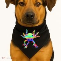 Pop Art Axolotl USA-Made Doggie Bandana thumb 1